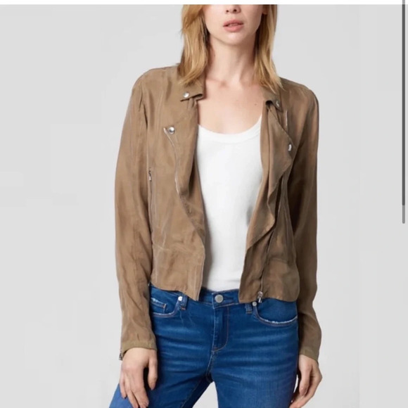 BLANKNYC Utility Notched Lapel Size Zip Jacket Moto Olive - Picture 1 of 7